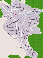 Опростена улична карта на Кладница